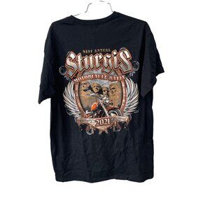 Gildan Sturgis 2021 Graphic T Shirt Size Large 81st Annual Motorcycle Rally Moto